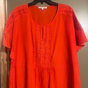 Daniel Rainn Women's Vibrant Orange Blouse